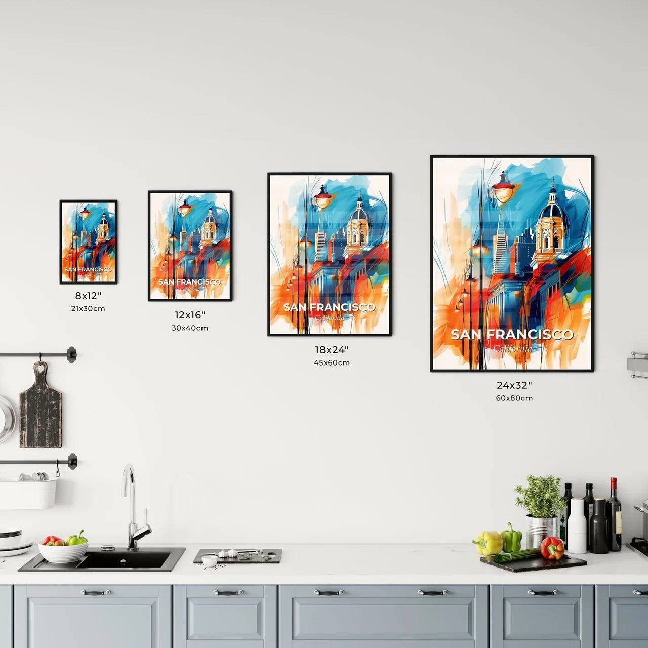 Vibrant San Francisco, California Kitchen Art