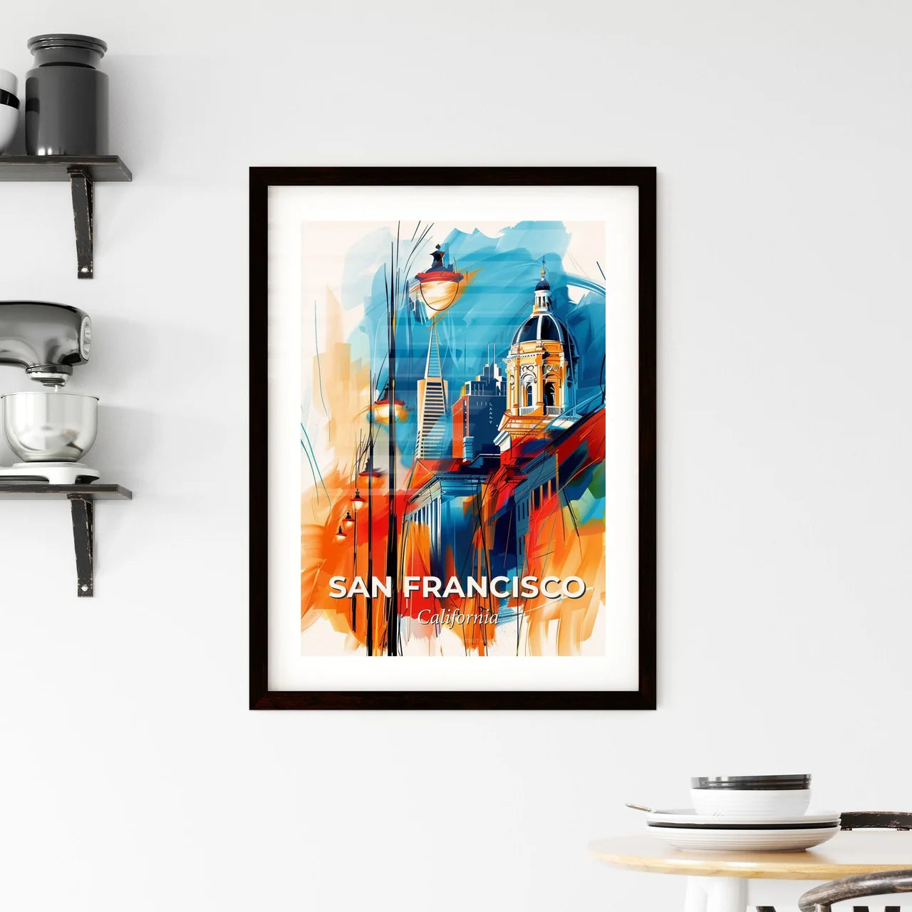 Vibrant San Francisco, California Framed Print