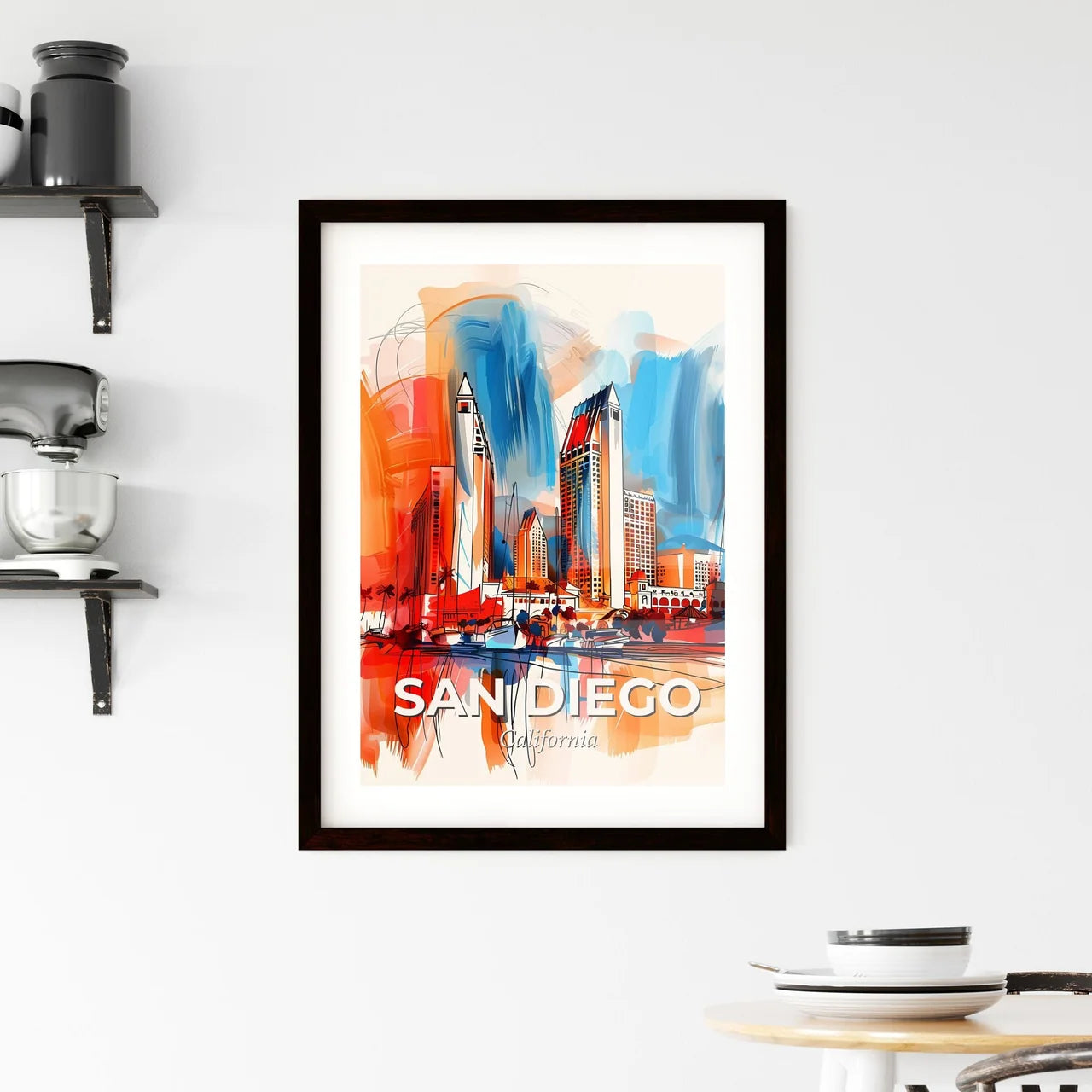 Vibrant San Diego, California Framed Print