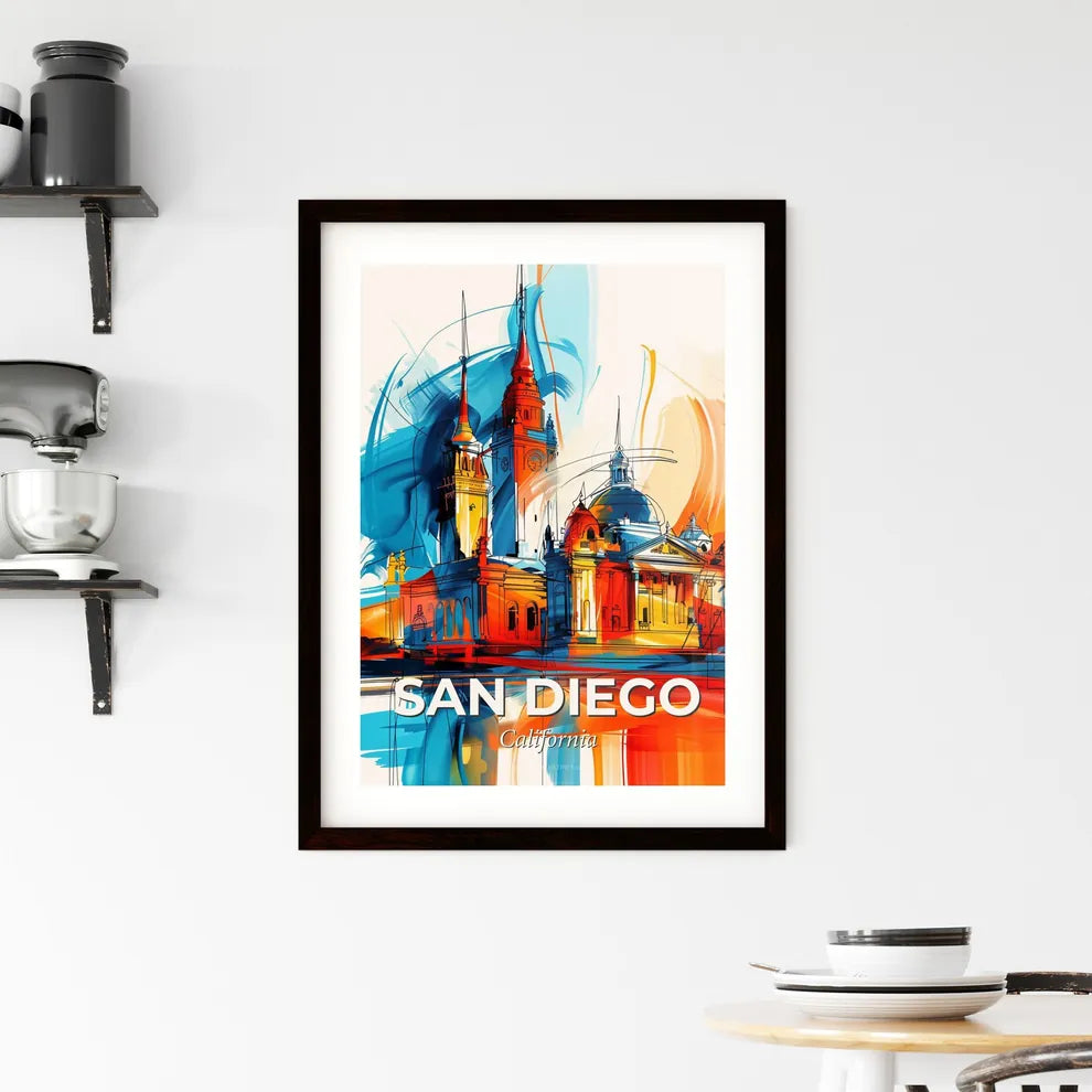 Vibrant San Diego, California Framed Print