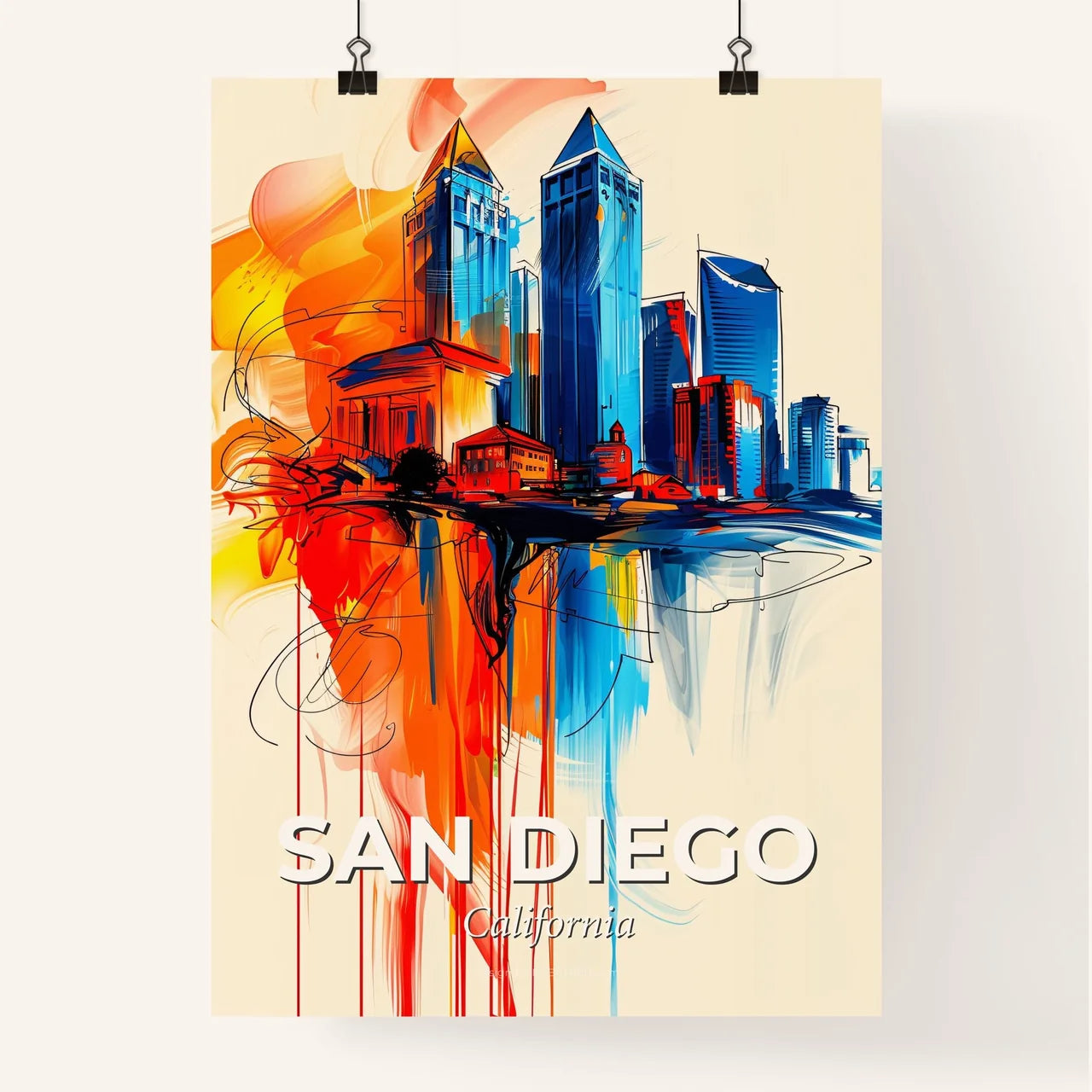 Vibrant San Diego, California Poster