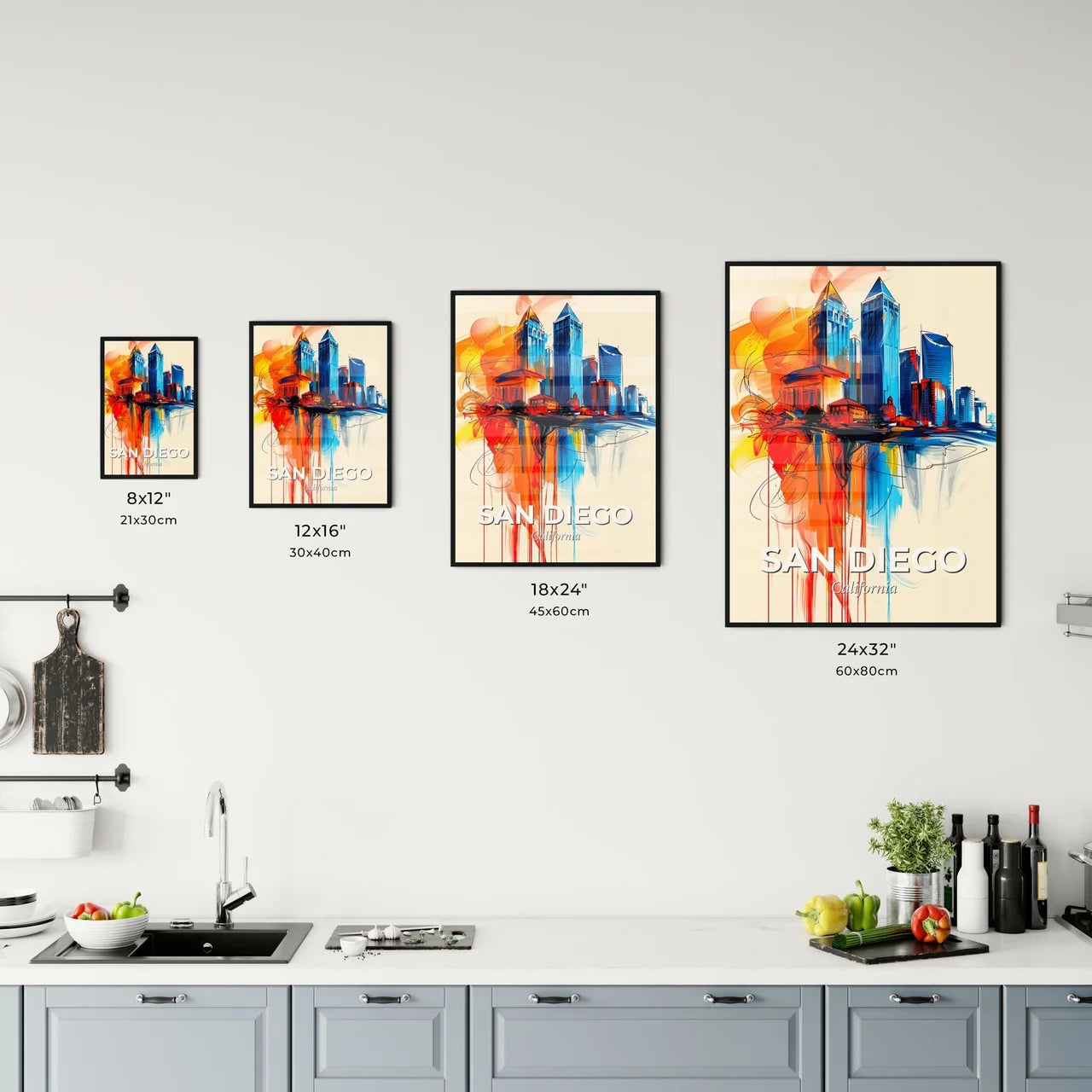 Vibrant San Diego, California Kitchen Art