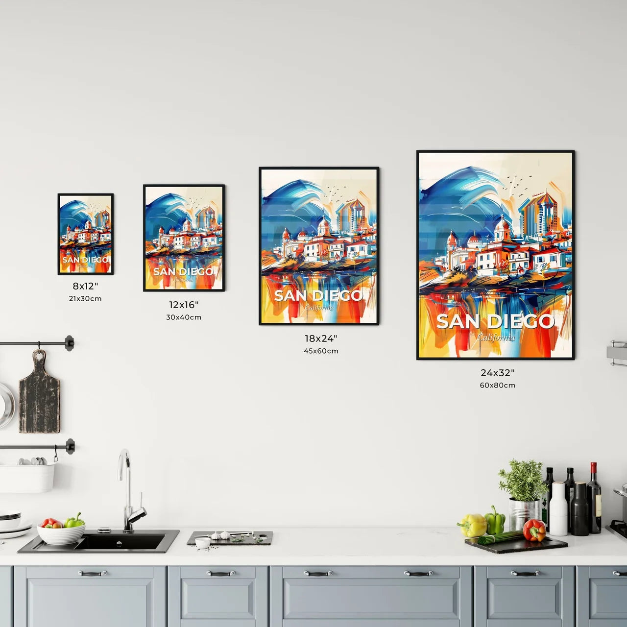 Vibrant San Diego, California Kitchen Art