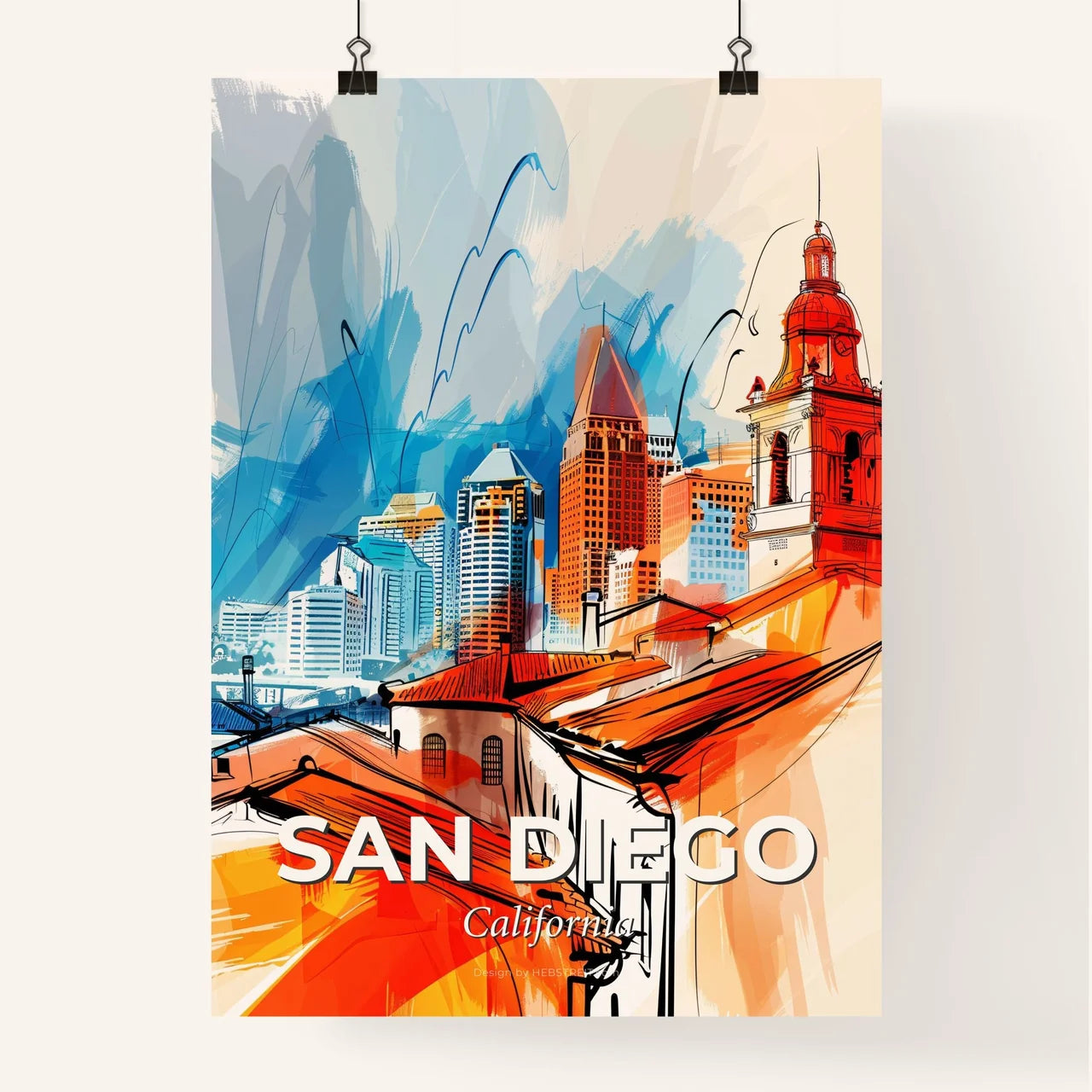 Vibrant San Diego, California Poster