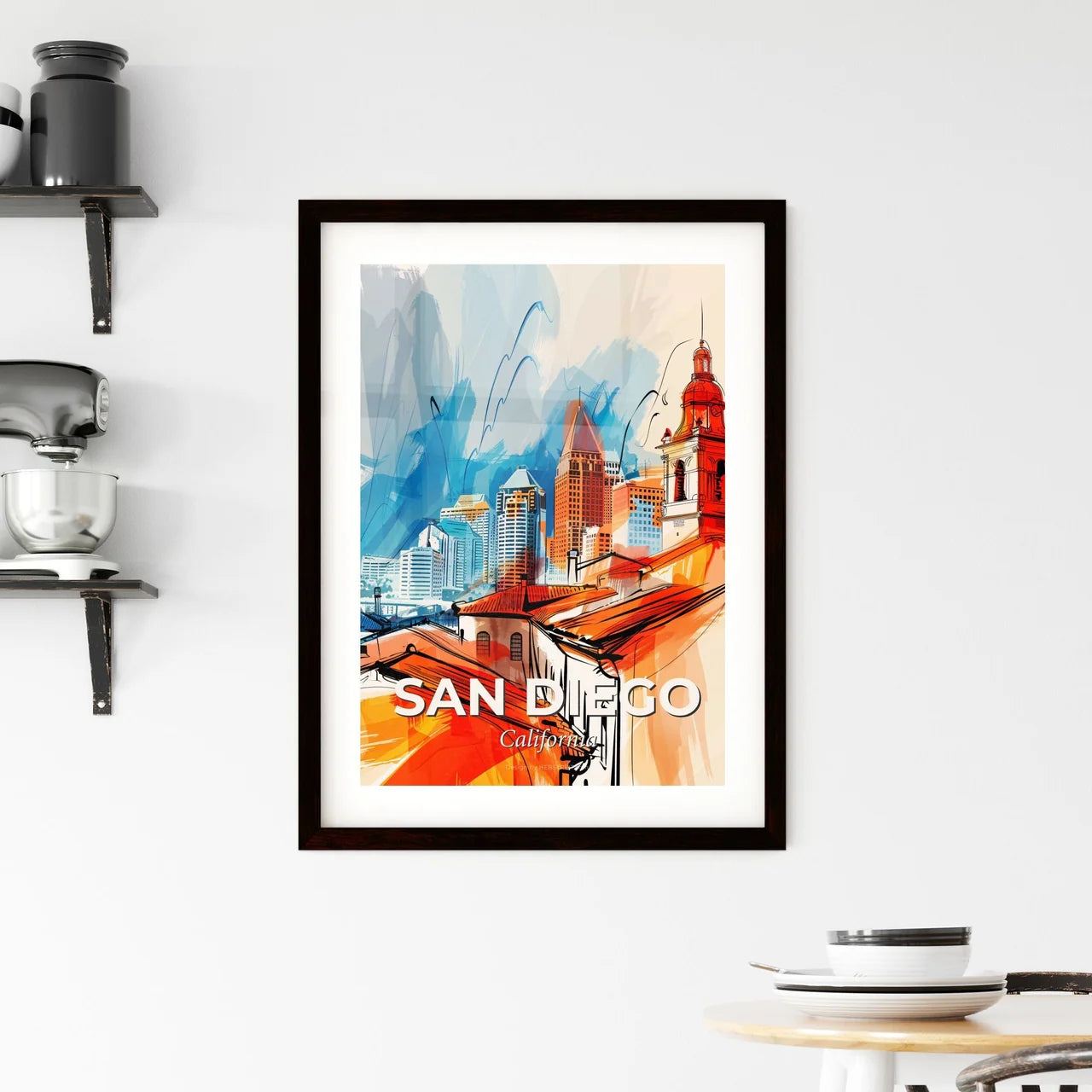 Vibrant San Diego, California Framed Print