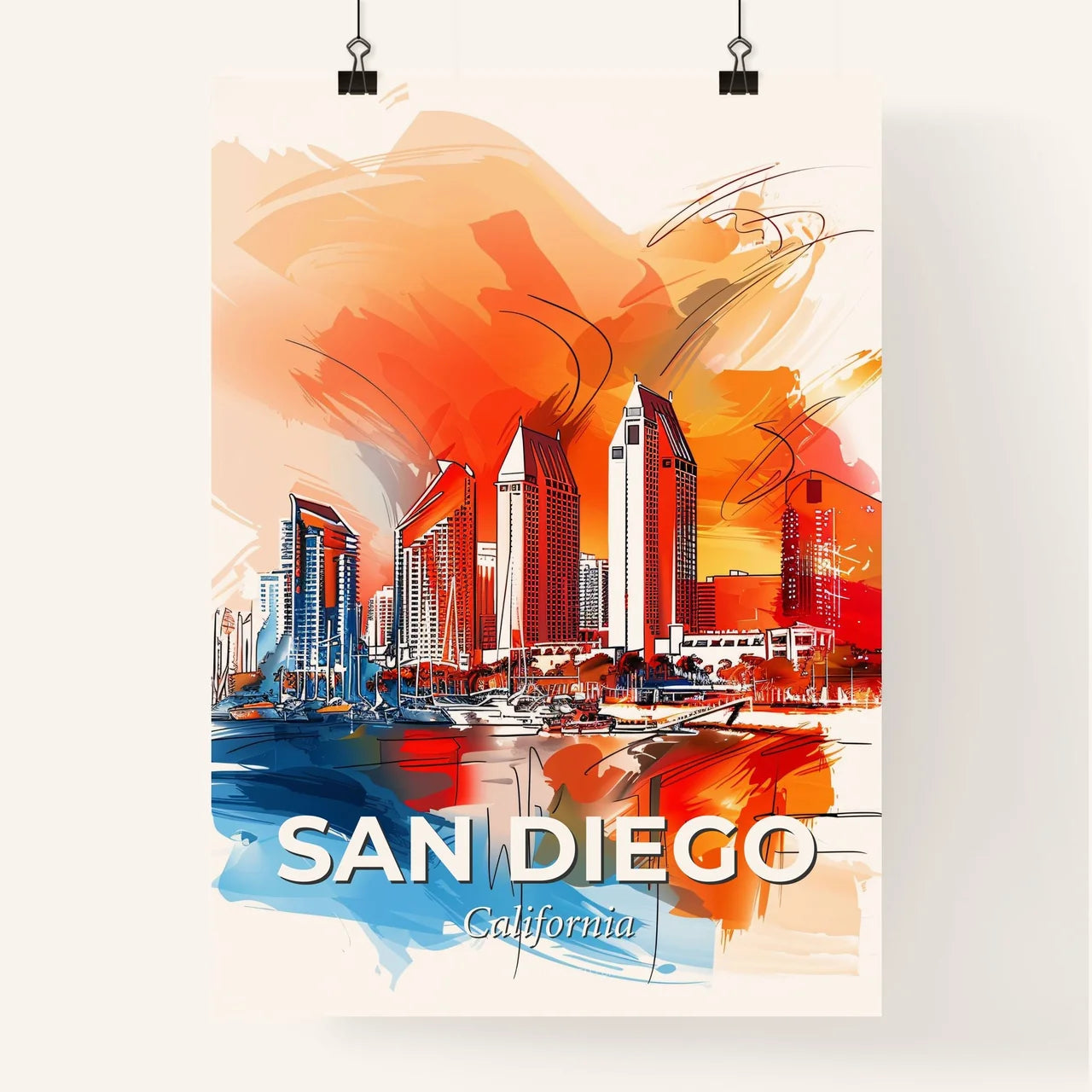 Vibrant San Diego, California Poster