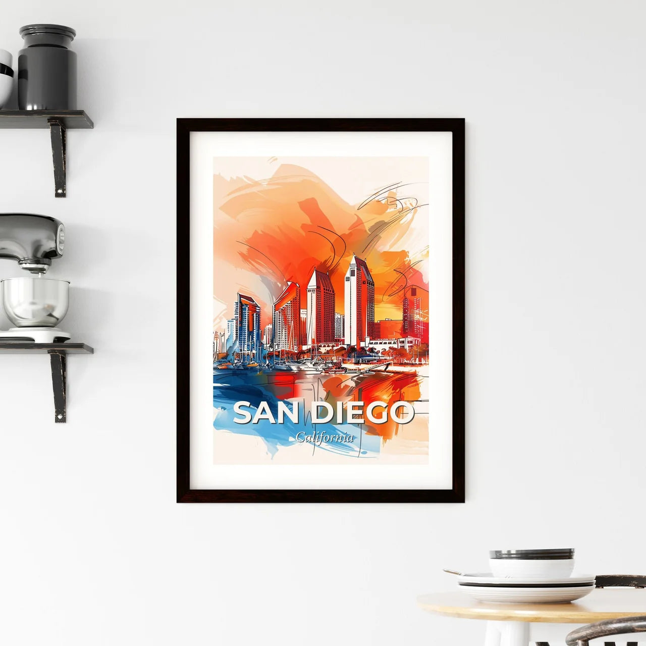Vibrant San Diego, California Framed Print