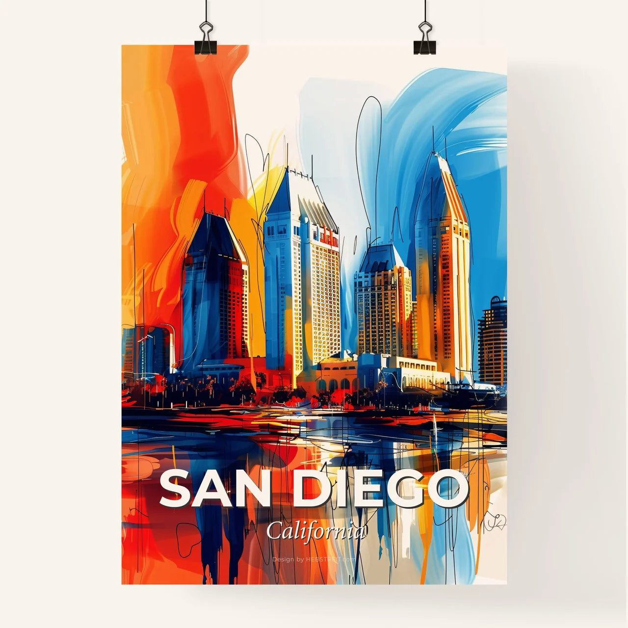 Vibrant San Diego, California Poster