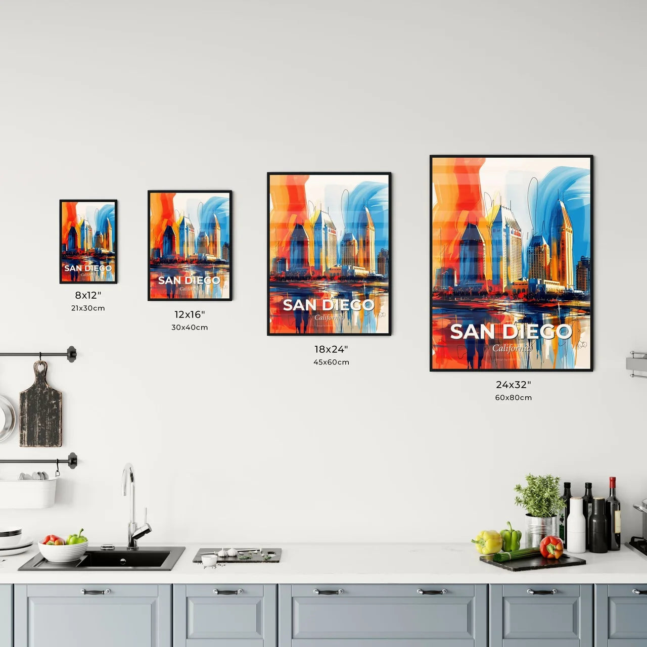 Vibrant San Diego, California Kitchen Art