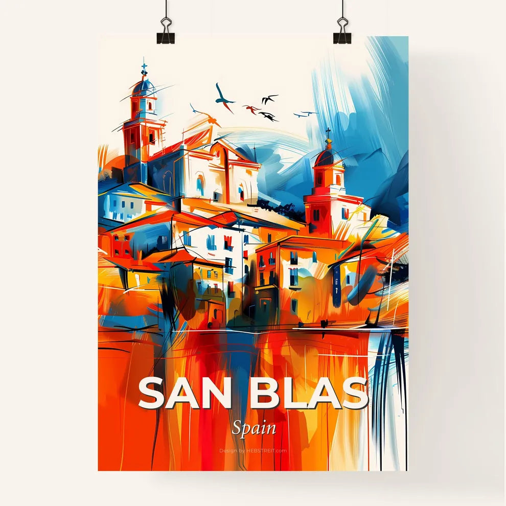 Vibrant San Blas, Spain Poster