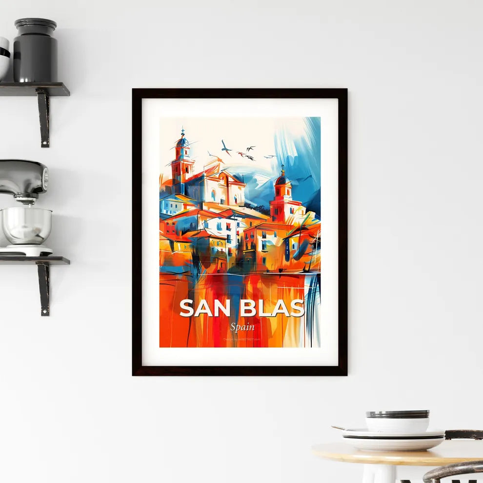 Vibrant San Blas, Spain Framed Print