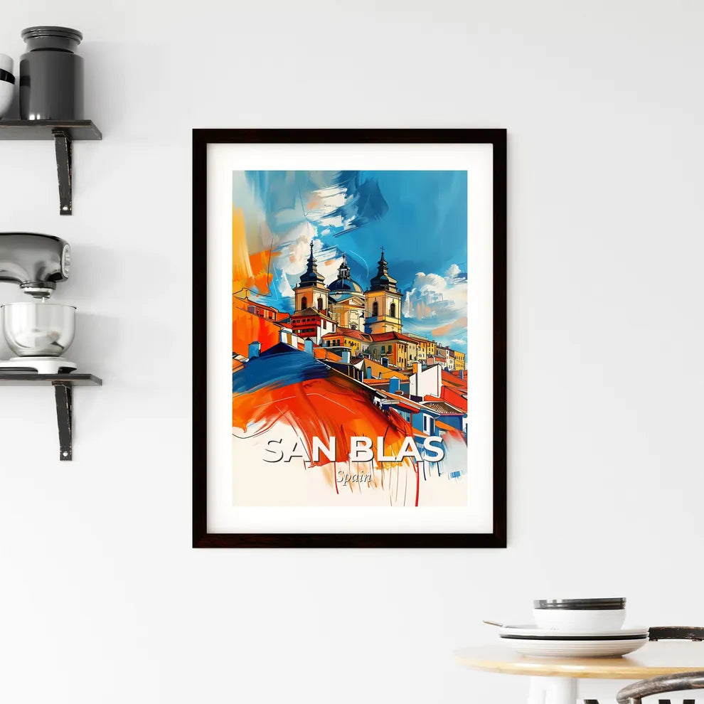 Vibrant San Blas, Spain Framed Print