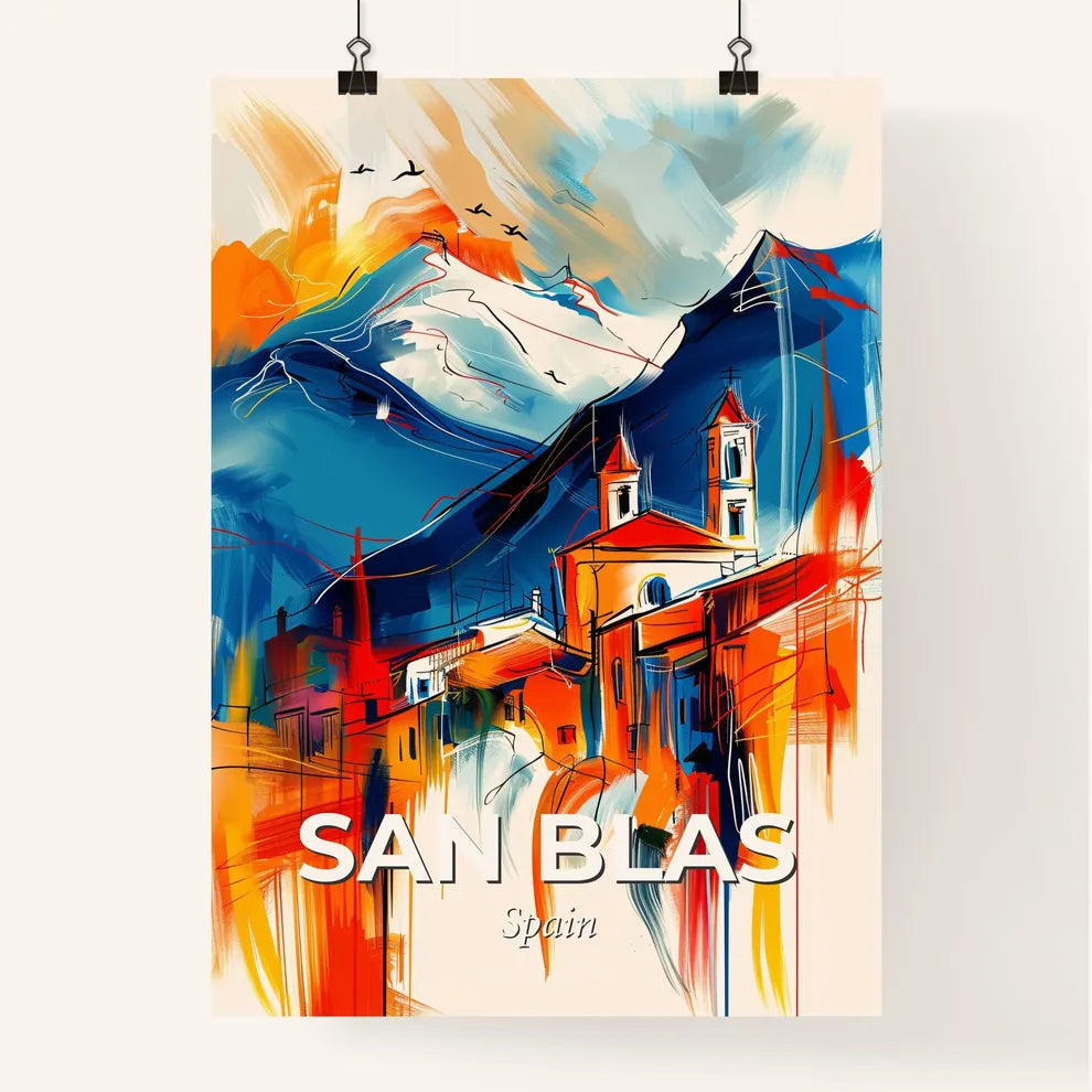 Vibrant San Blas, Spain Poster