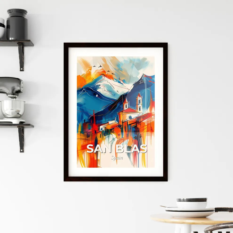 Vibrant San Blas, Spain Framed Print