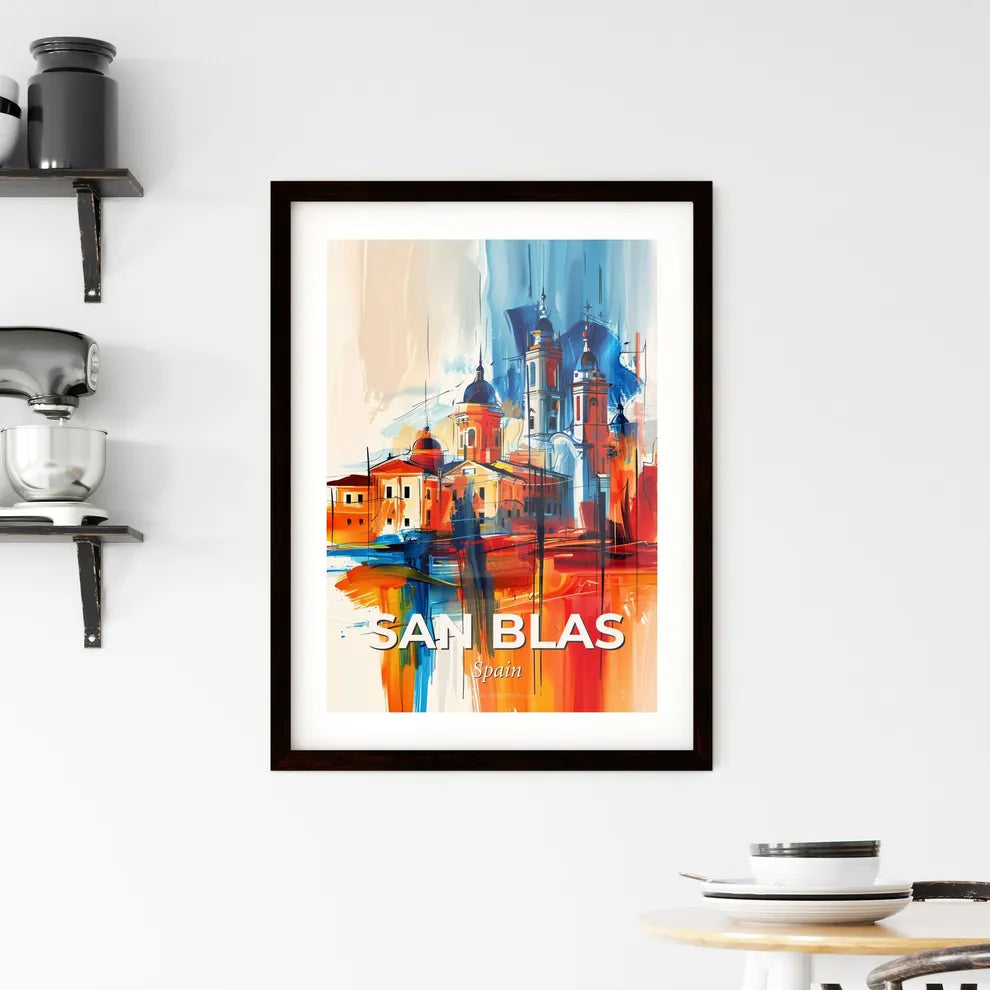 Vibrant San Blas, Spain Framed Print