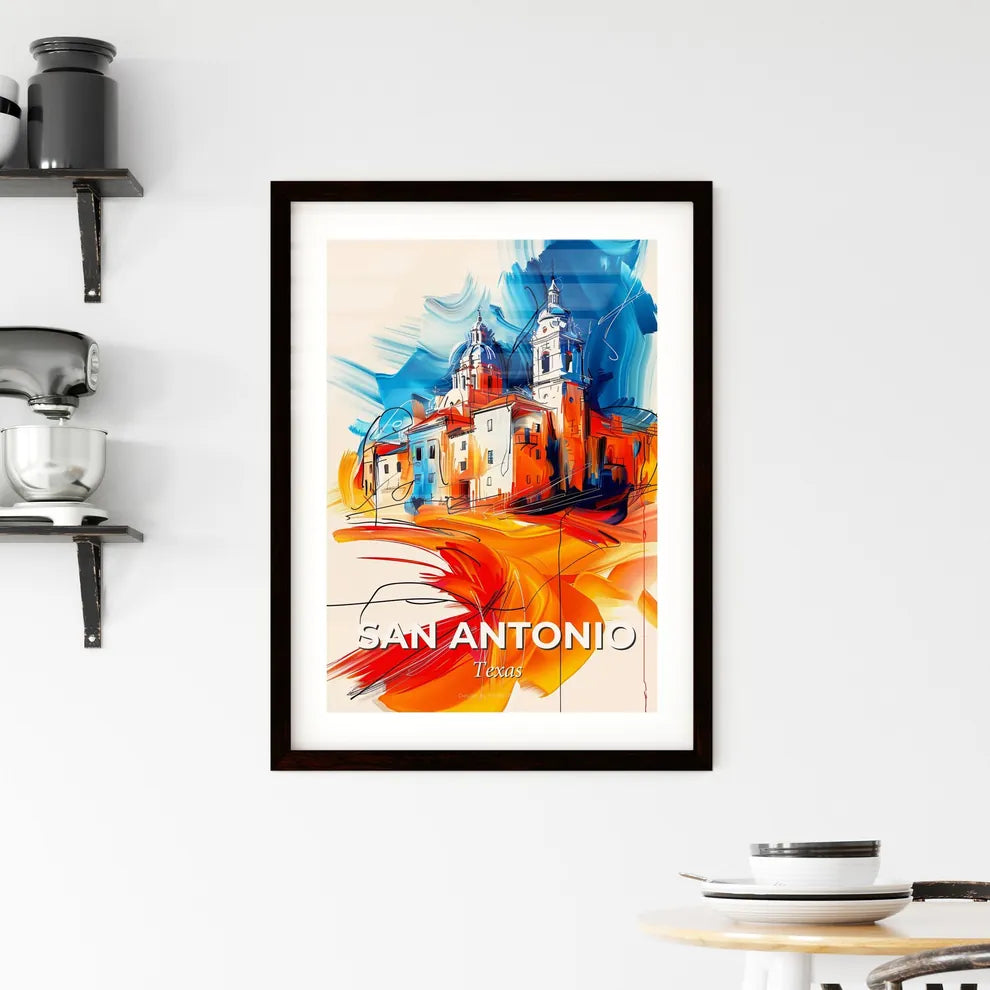 Vibrant San Antonio, Texas Framed Print