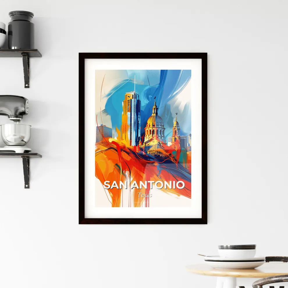 Vibrant San Antonio, Texas Framed Print