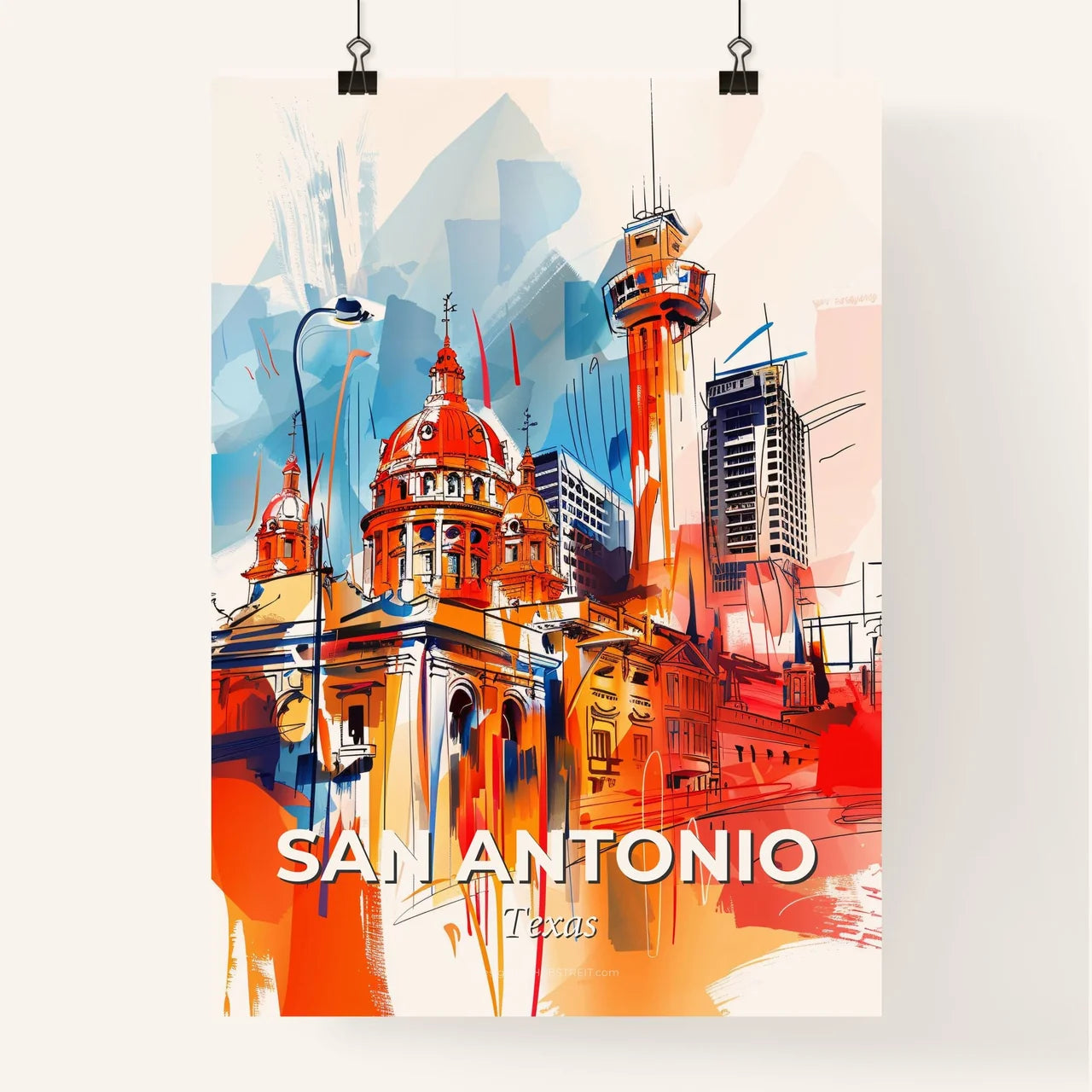 Vibrant San Antonio, Texas Poster