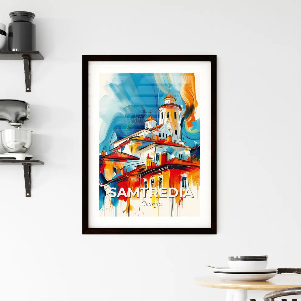 Vibrant Samtredia, Georgia Framed Print