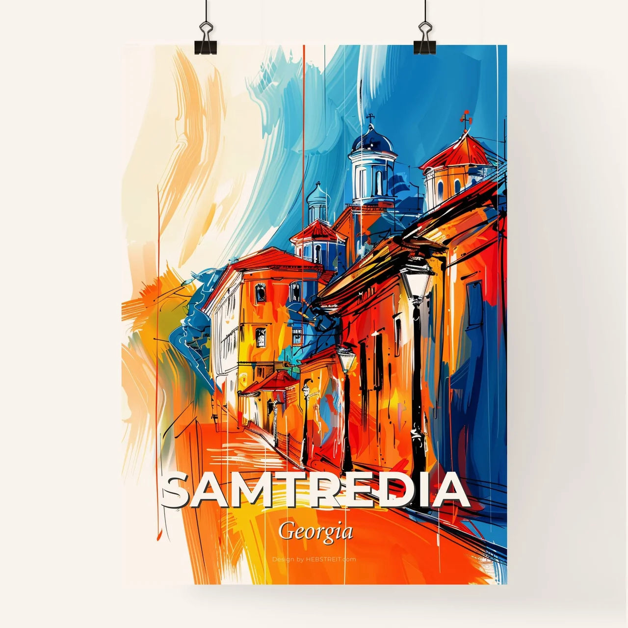 Vibrant Samtredia, Georgia Poster