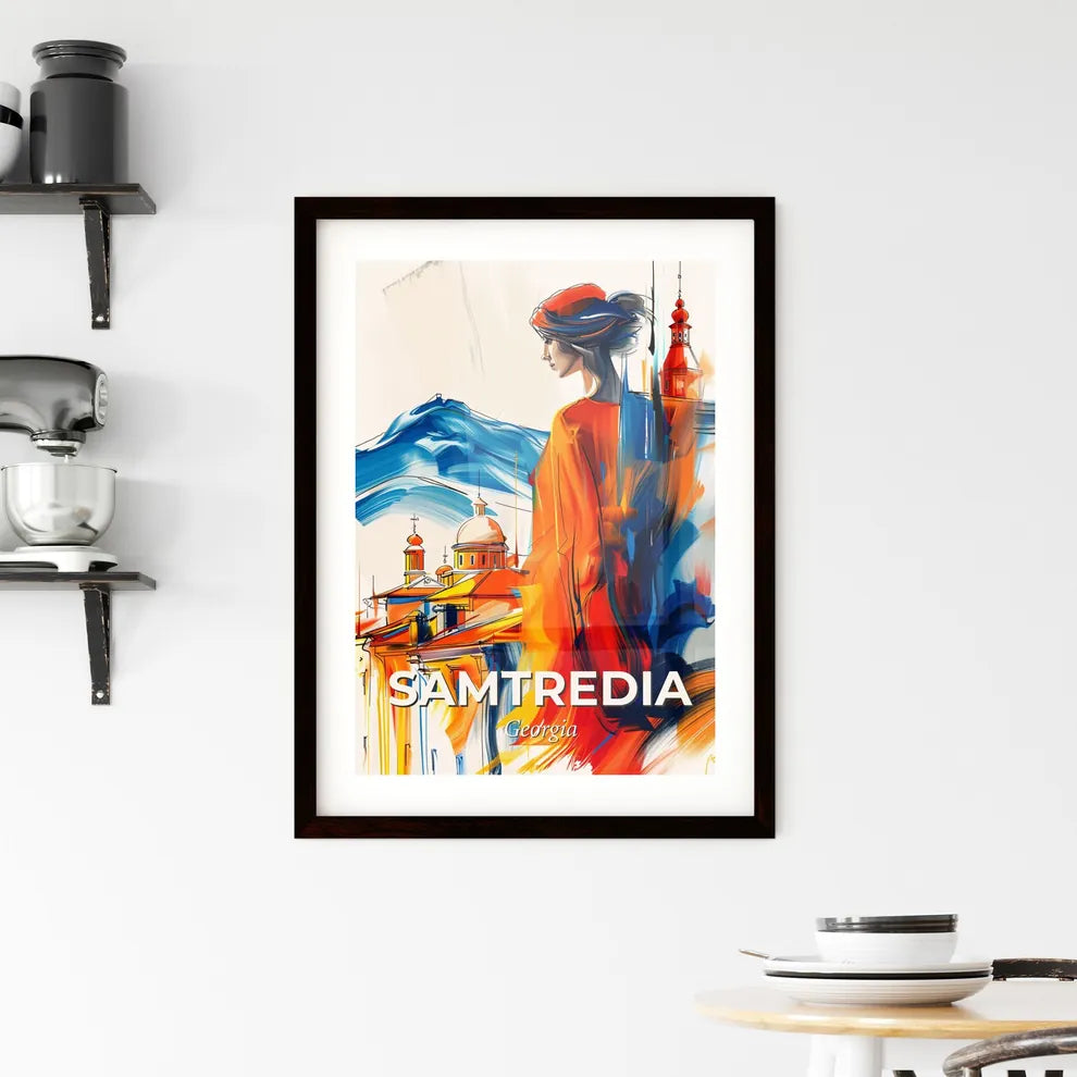 Vibrant Samtredia, Georgia Framed Print