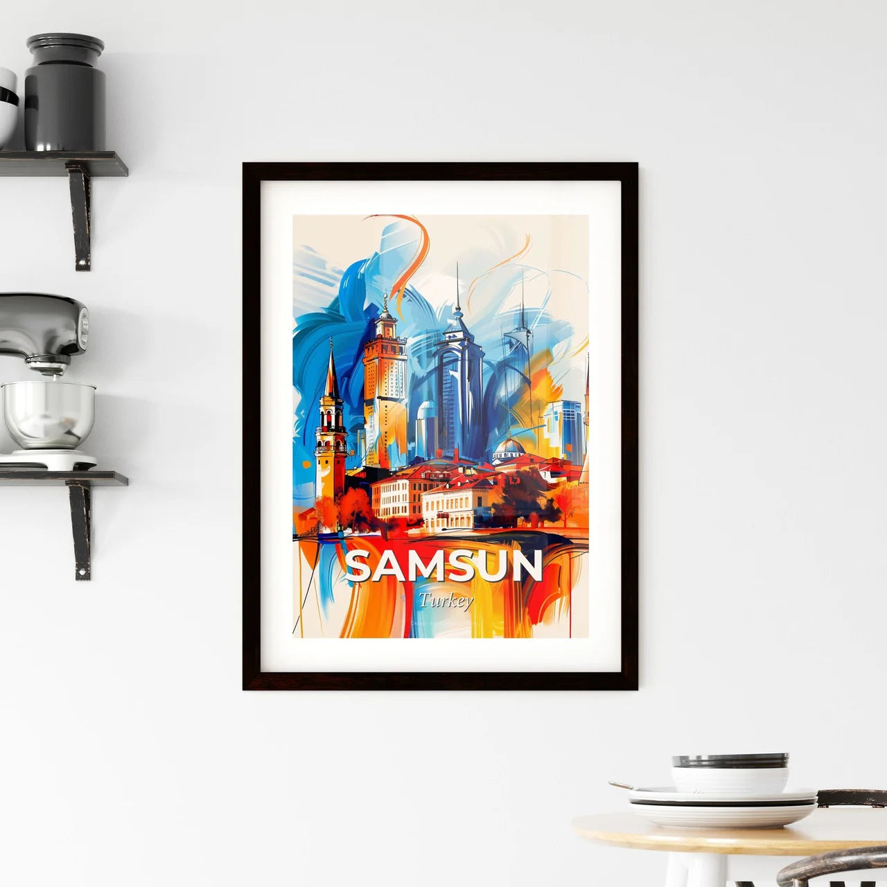Vibrant Samsun, Turkey Framed Print