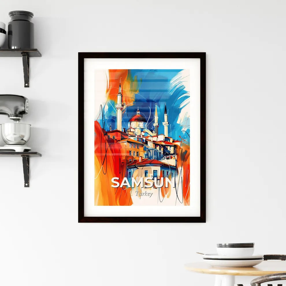 Vibrant Samsun, Turkey Framed Print