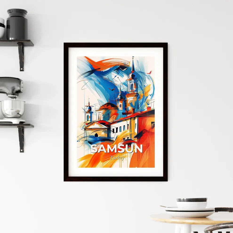 Vibrant Samsun, Turkey Framed Print