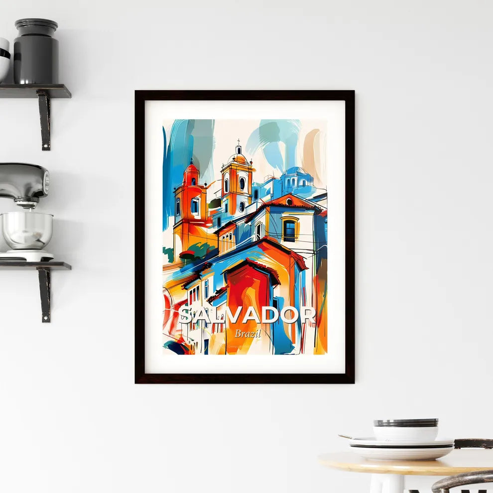 Vibrant Salvador, Brazil Framed Print