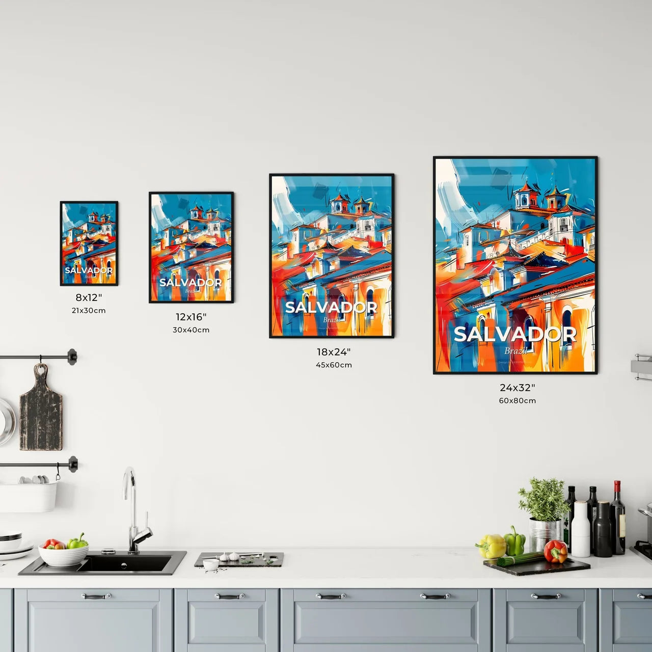 Vibrant Salvador, Brazil Kitchen Art