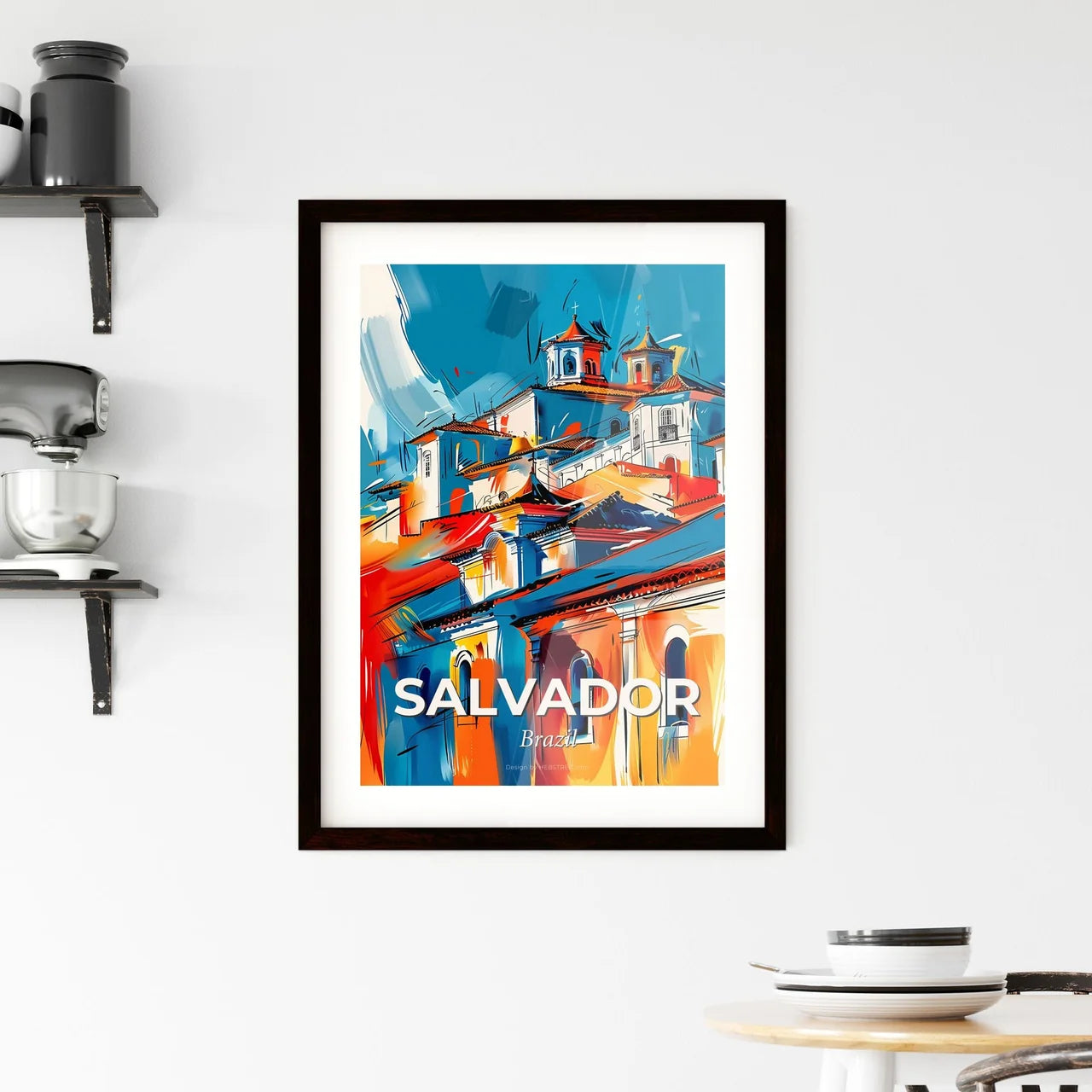 Vibrant Salvador, Brazil Framed Print
