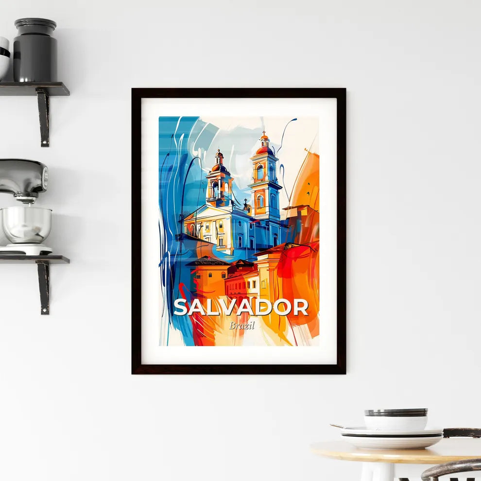 Vibrant Salvador, Brazil Framed Print