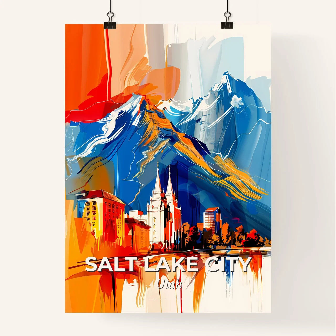 Vibrant Salt Lake City, Utah Poster