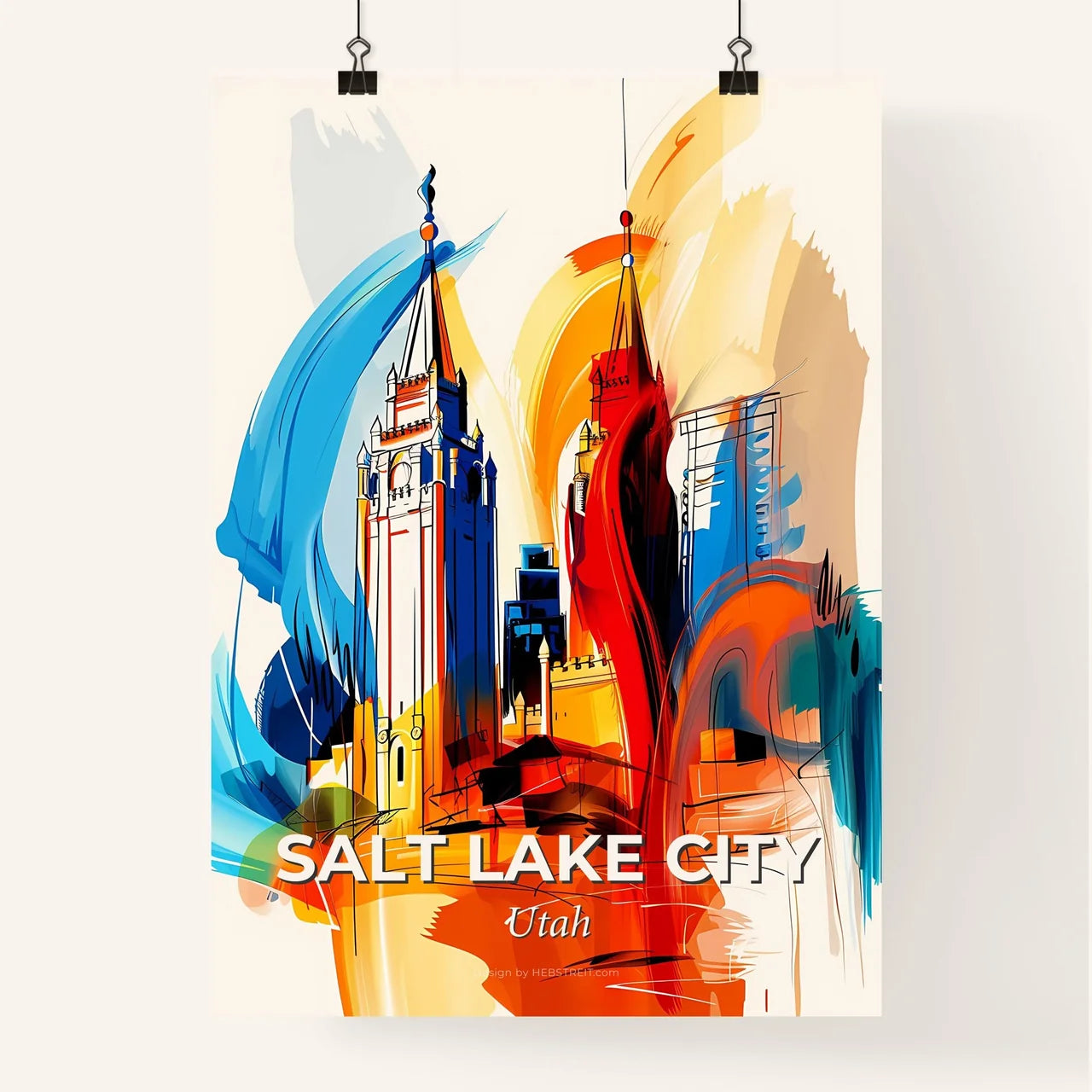 Vibrant Salt Lake City, Utah Poster