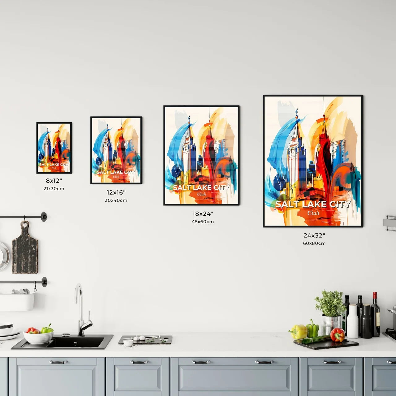 Vibrant Salt Lake City, Utah Kitchen Art