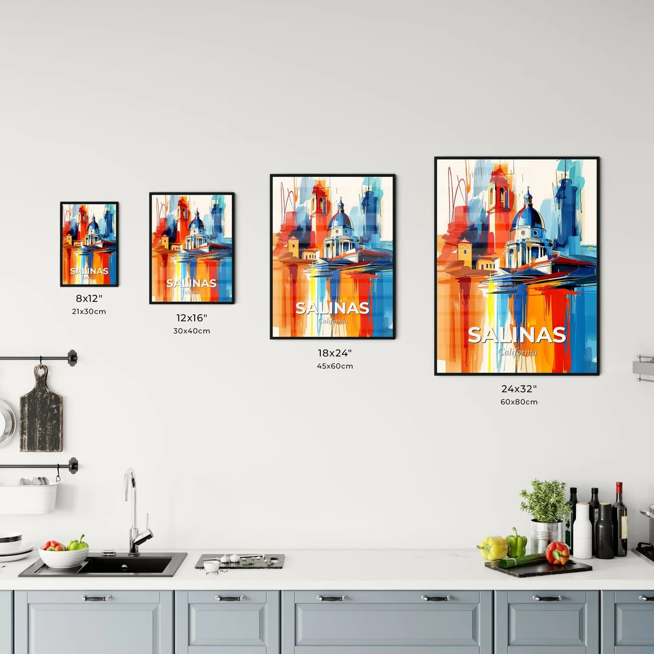 Vibrant Salinas, California Kitchen Art