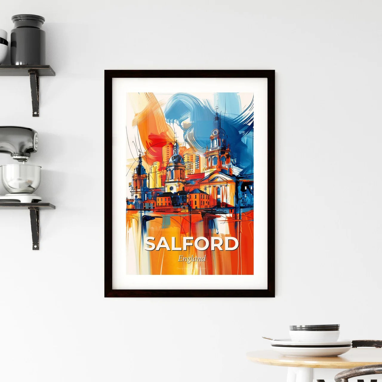 Vibrant Salford, England Framed Print