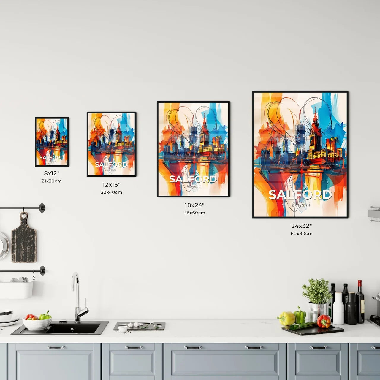 Vibrant Salford, England Kitchen Art
