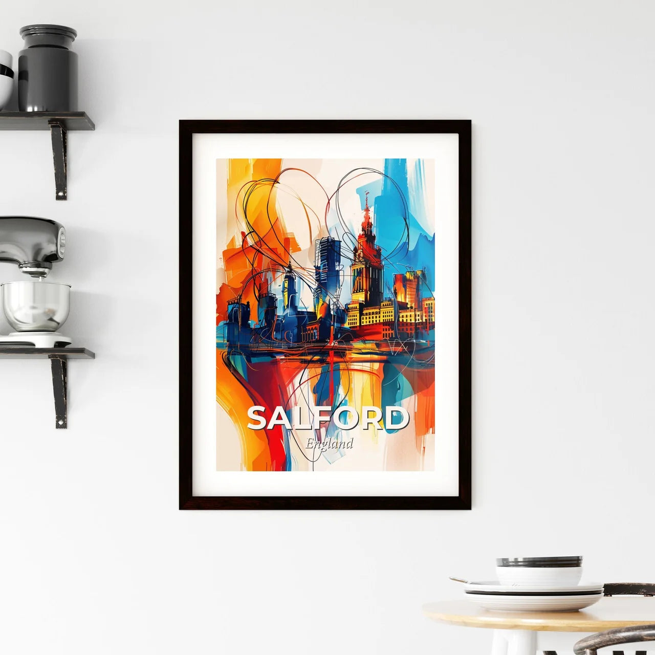Vibrant Salford, England Framed Print