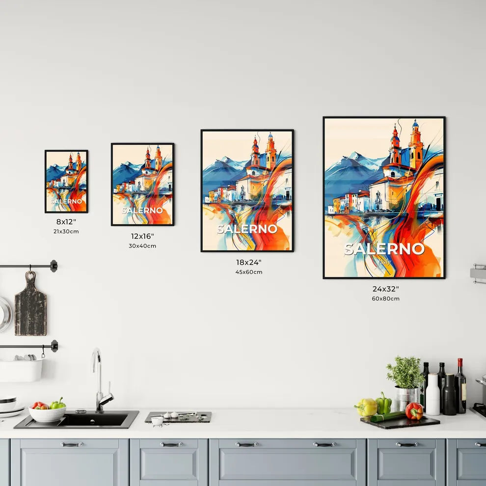 Vibrant Salerno, Italy Kitchen Art