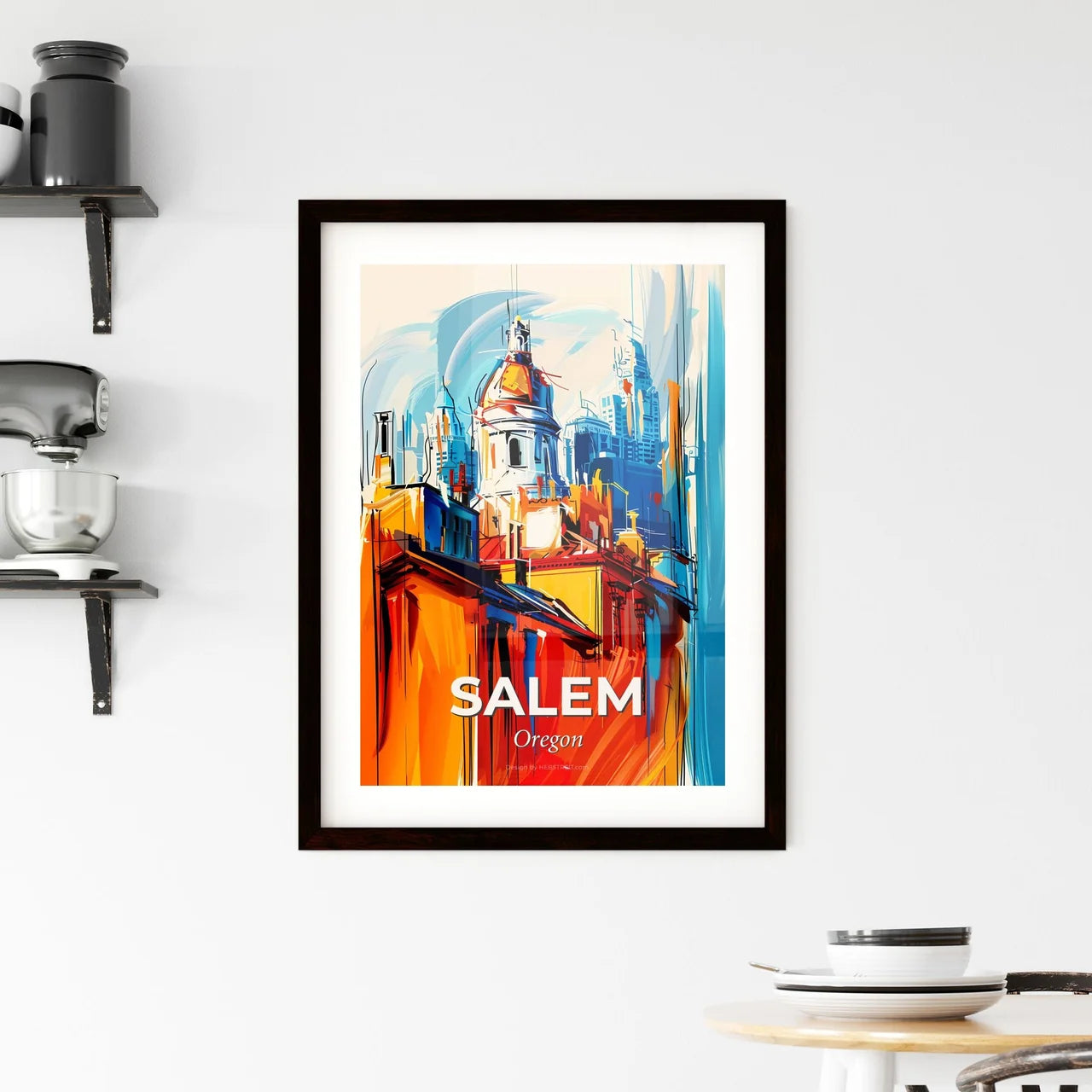 Vibrant Salem, Oregon Framed Print