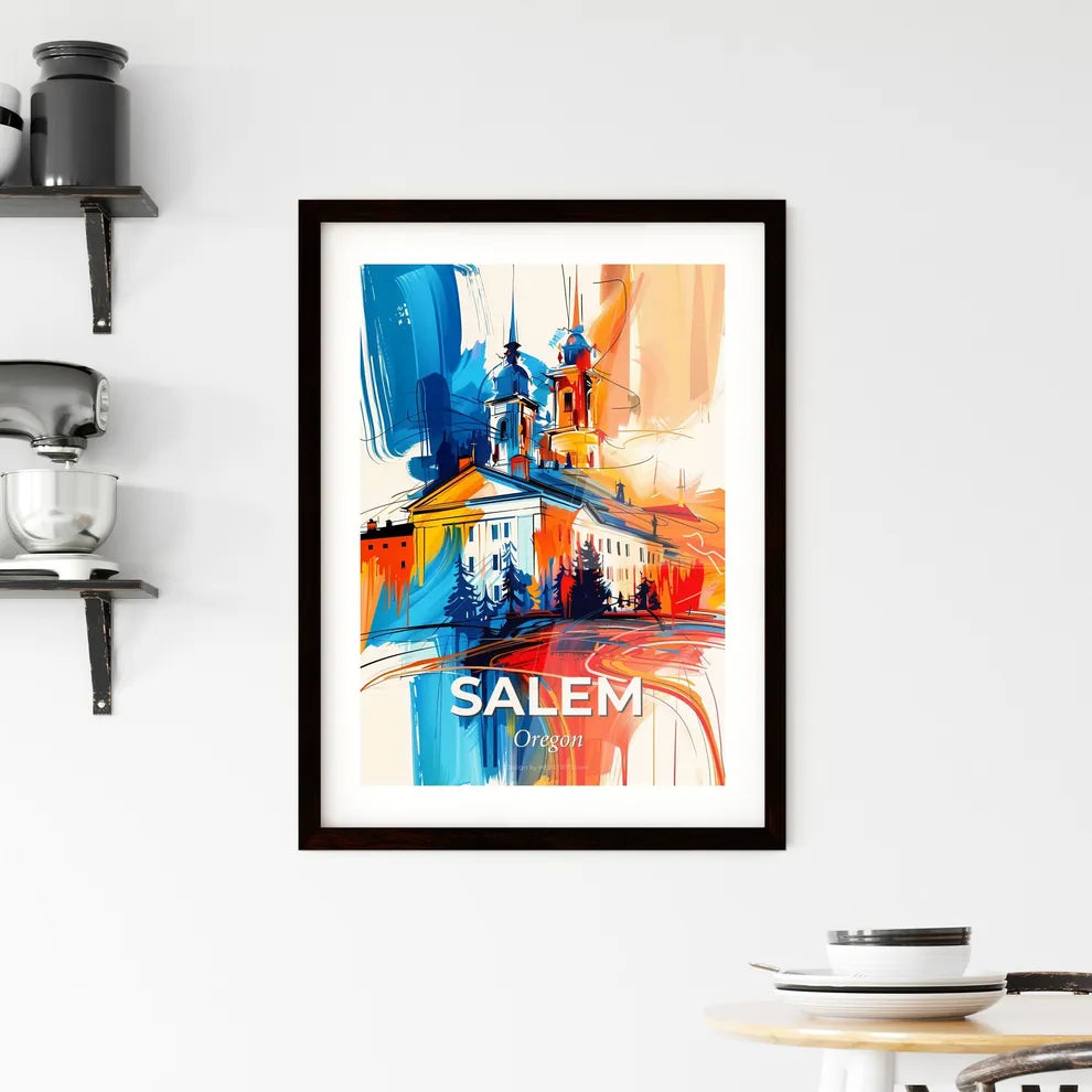 Vibrant Salem, Oregon Framed Print