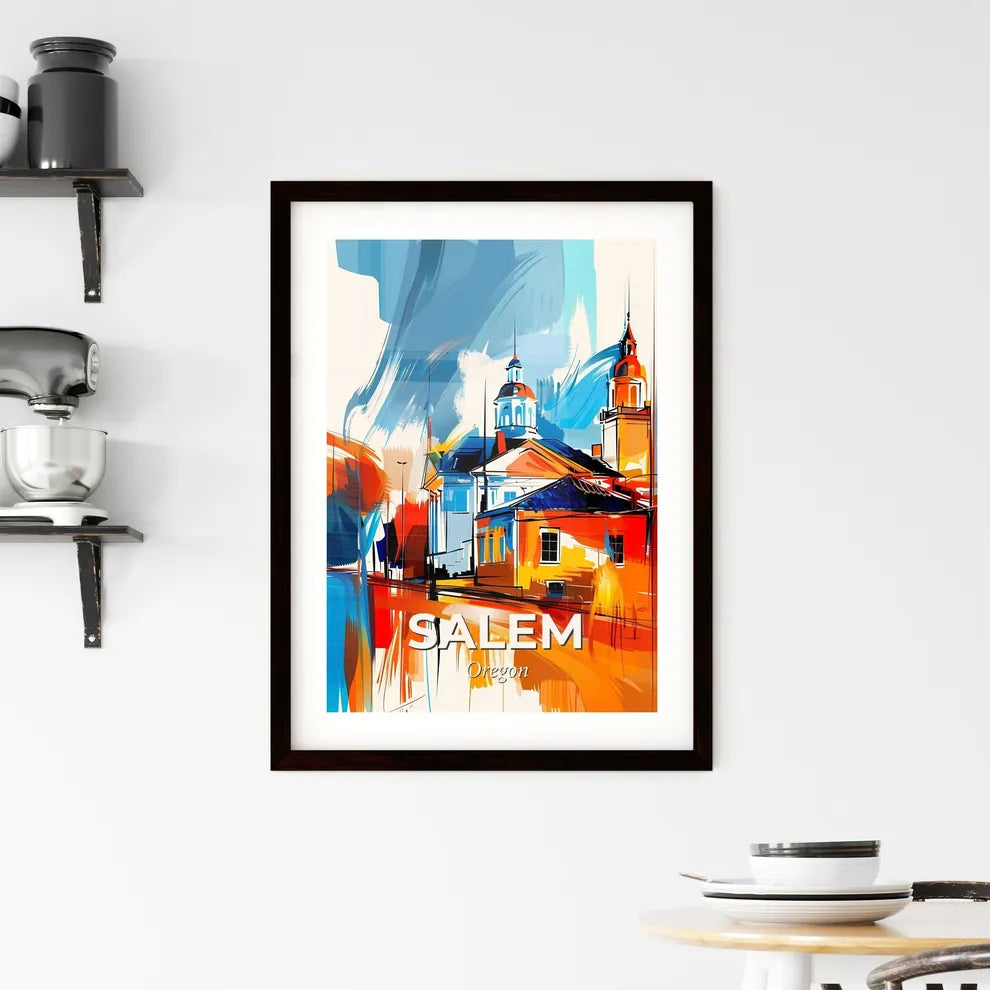 Vibrant Salem, Oregon Framed Print