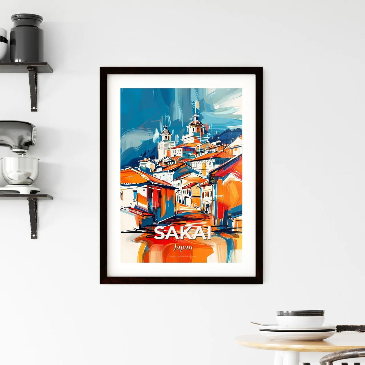 Vibrant Sakai, Japan Framed Print