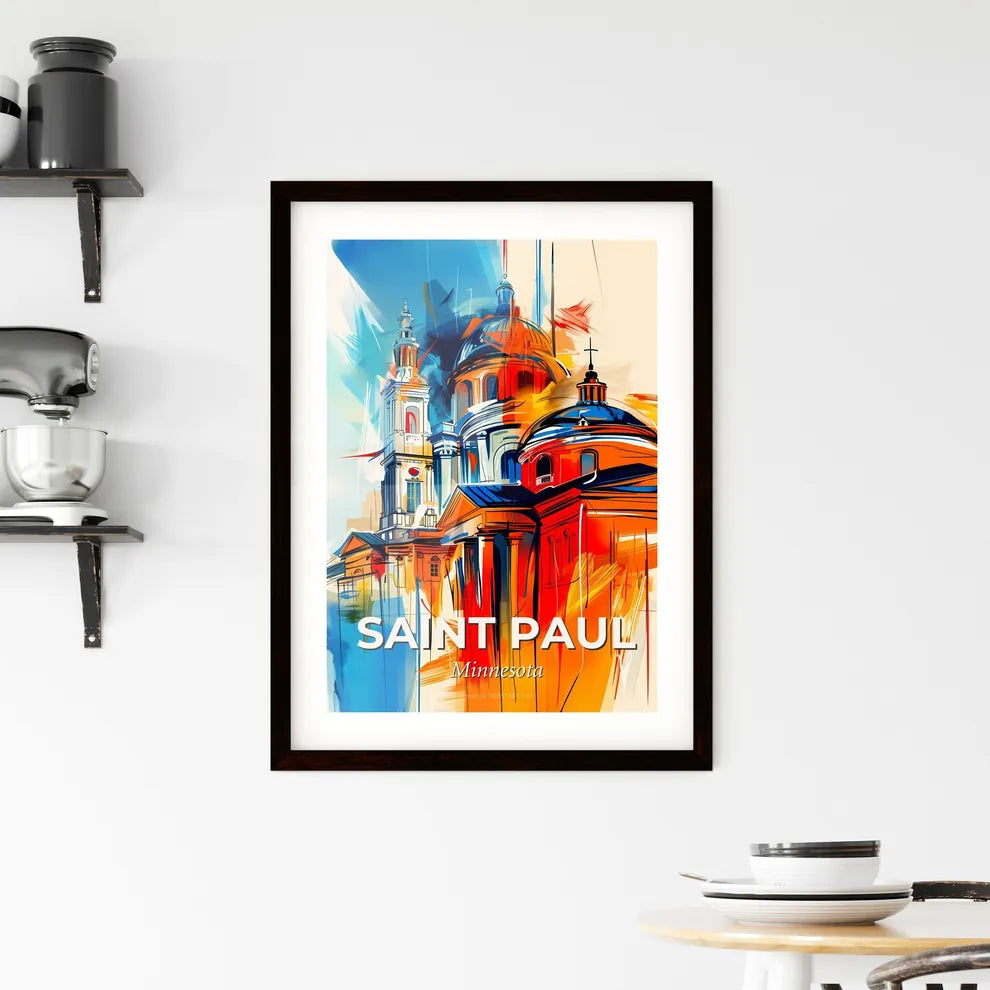 Vibrant Saint Paul, Minnesota Framed Print