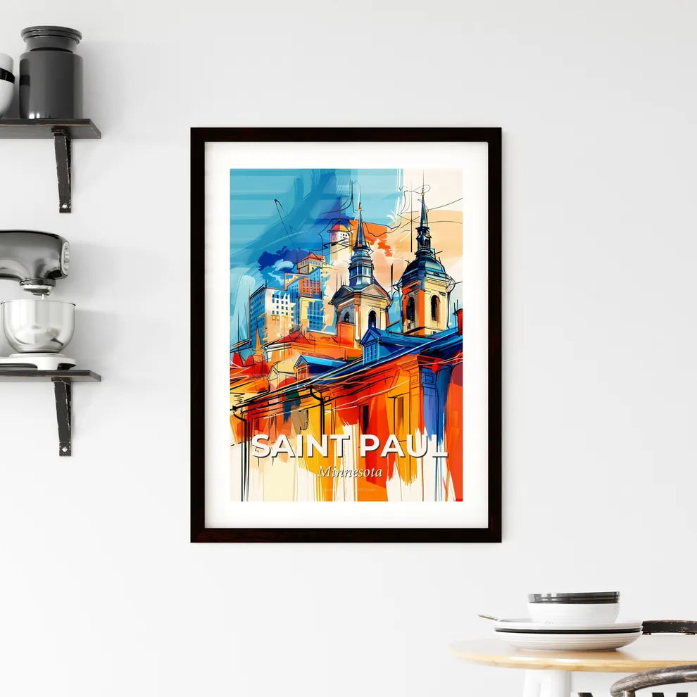 Vibrant Saint Paul, Minnesota Framed Print