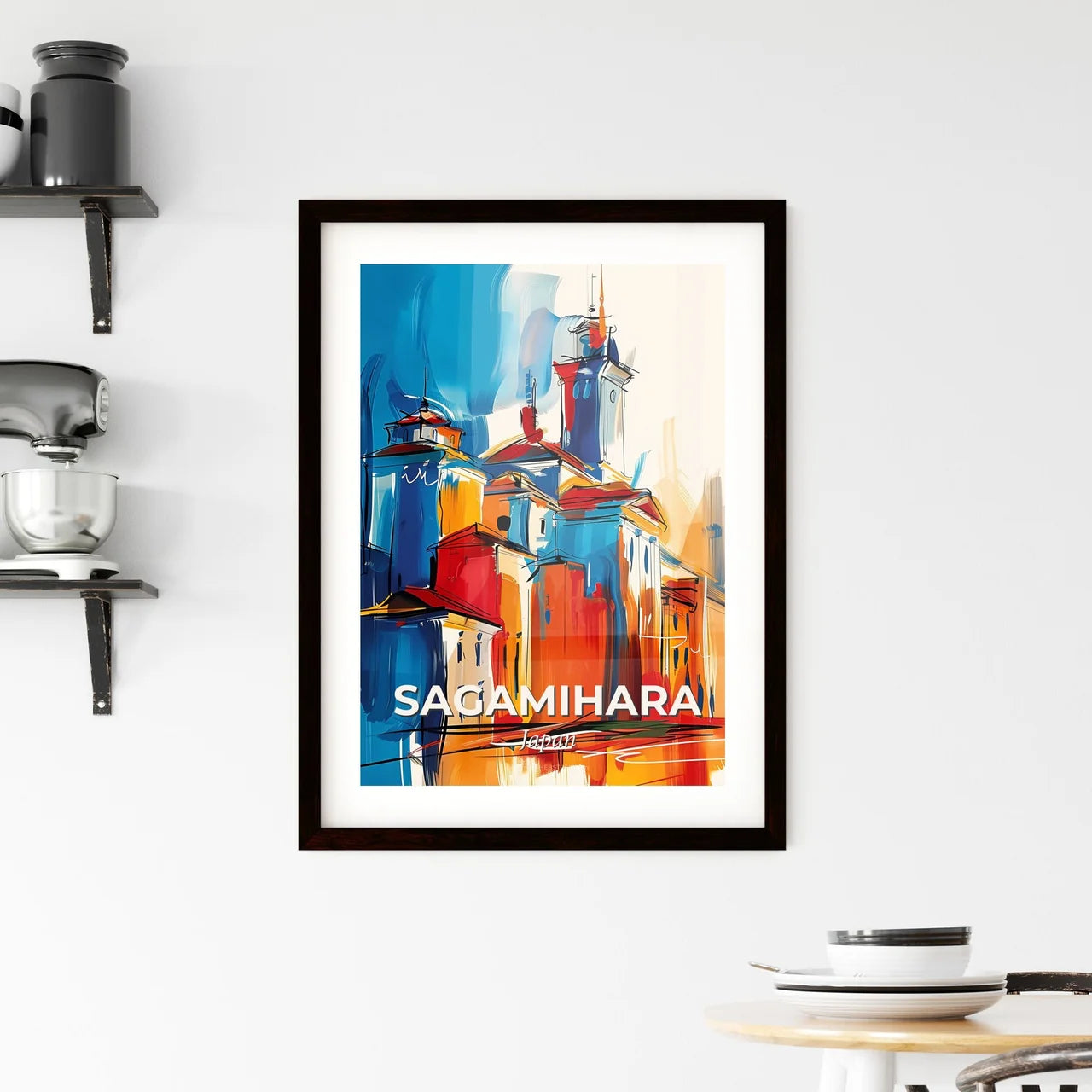 Vibrant Sagamihara, Japan Framed Print