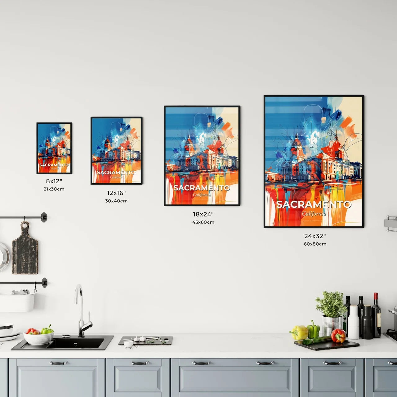Vibrant Sacramento, California Kitchen Art