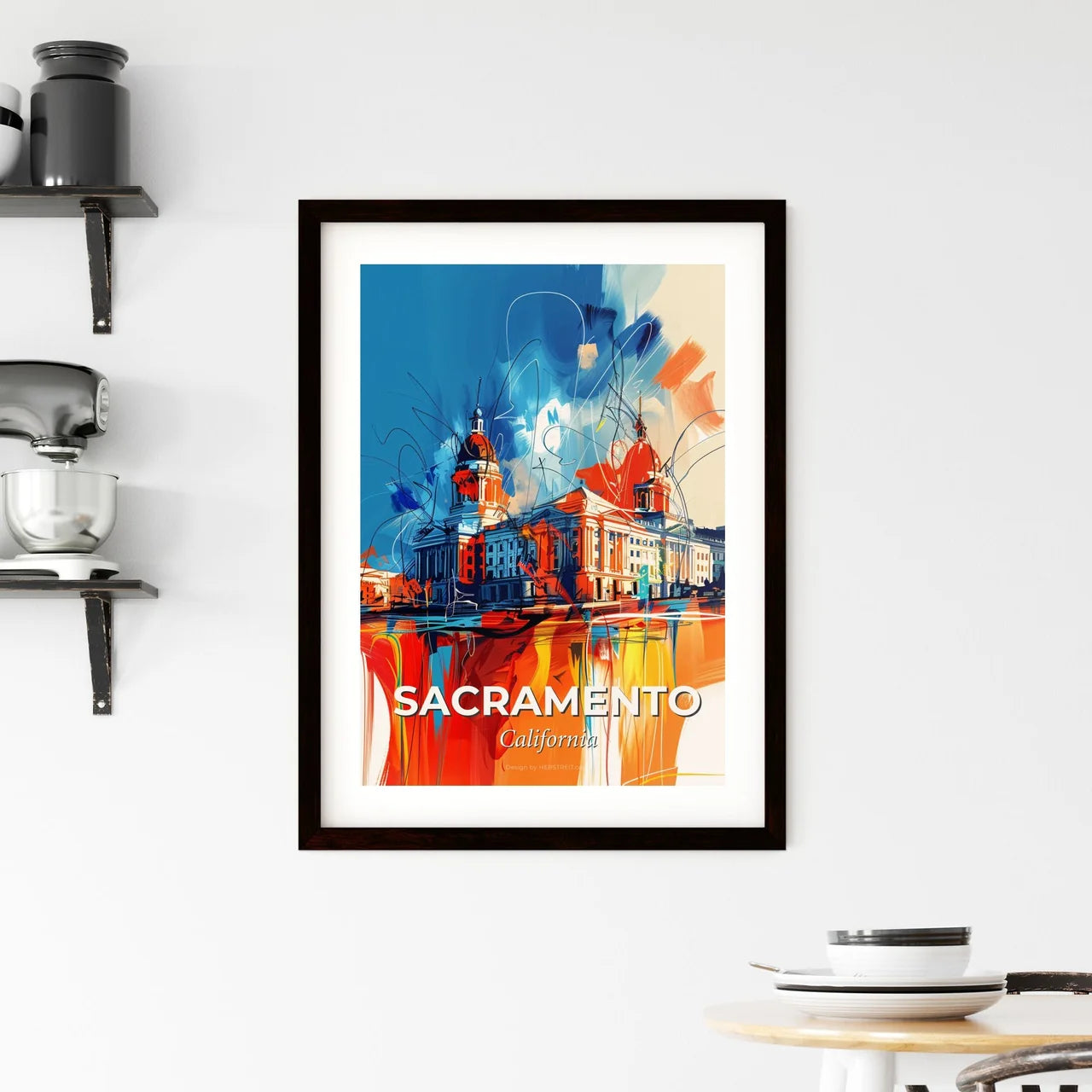 Vibrant Sacramento, California Framed Print