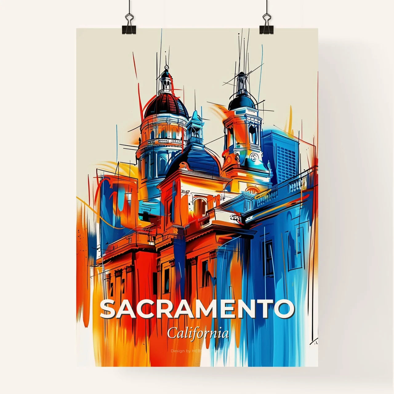 Vibrant Sacramento, California Poster